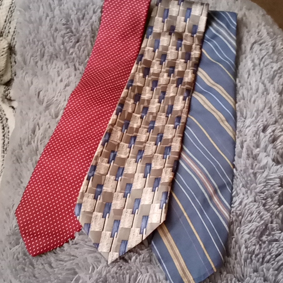 Men's 100% Silk Stafford Necktie Bundle 3 Neckties - Picture 1 of 6